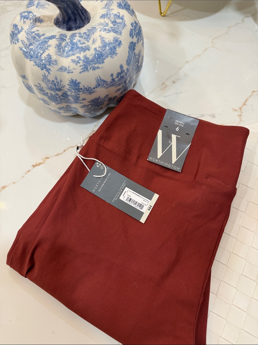 Worthington Men’s Rust Red Knit Jogger Pants